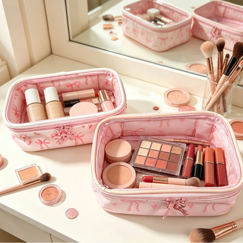 Memo Bow Makeup Pouch