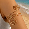 Jem Open Spiral Arm Cuff - Golden / FS