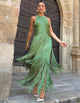 Roman Fringed Maxi Dress