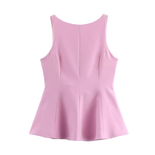 Zilla Statement Summer Top In Pink