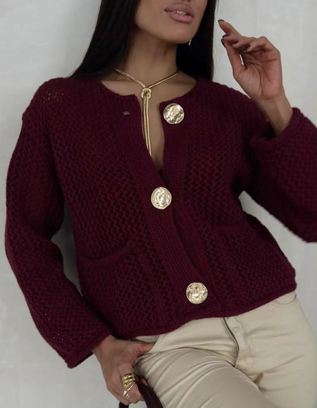 Elian Woolen Buttoned Cardigan