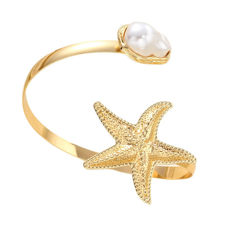 Hebe Open Starfish Pearl Arm Cuff