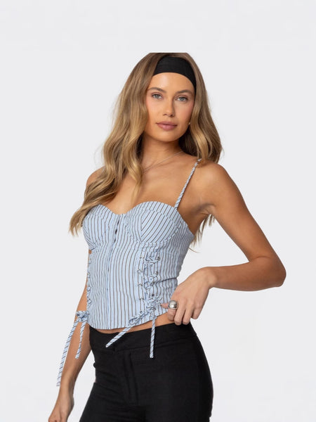 Avni Stripe Corset Top