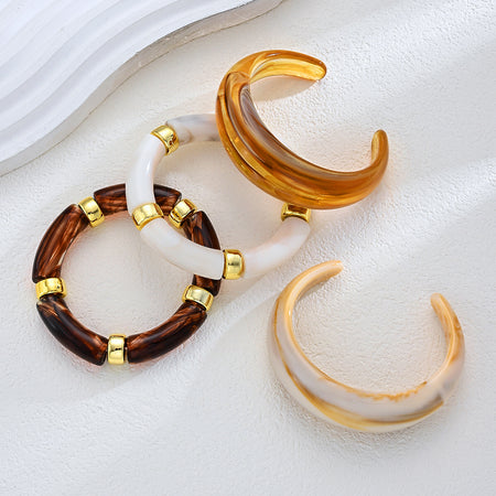 Jean 4pcs Resin Bracelet Set