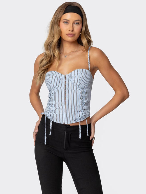 Avni Stripe Corset Top