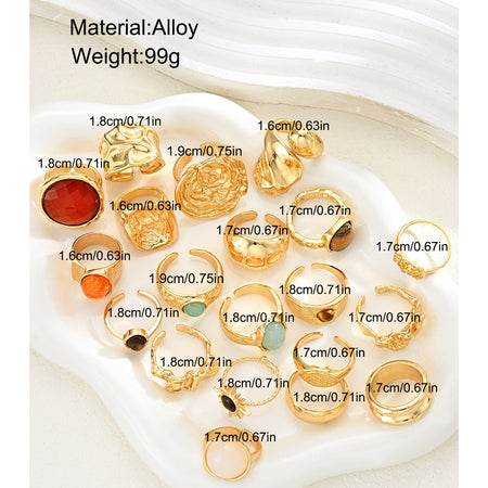Hilde 20Pcs Euro Ring Set