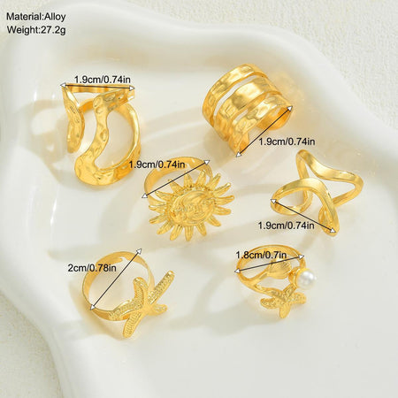 Bri 6Pcs Ring Set
