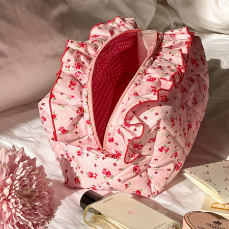 Blossie Floral Frill Makeup Pouch