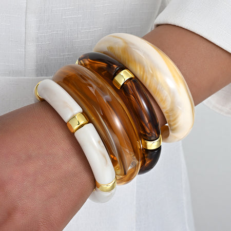 Jean 4pcs Resin Bracelet Set
