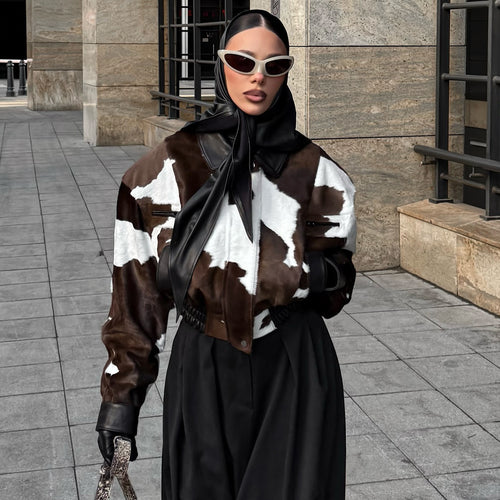 Tate Cow Print Jacket