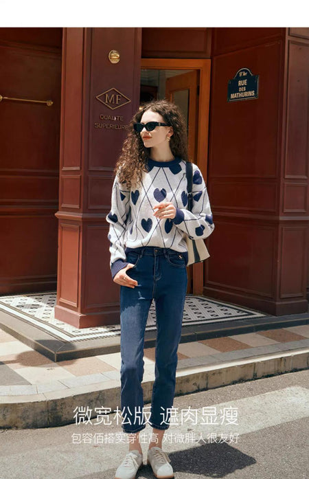 Cosette Heart Woolen Sweater