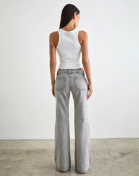 Fade Mid Rise Loose Jeans
