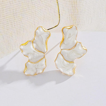 Lyra Resin Leaf Earring
