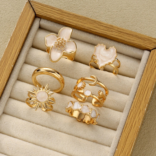 Emme 6Pcs Resin Ring Set