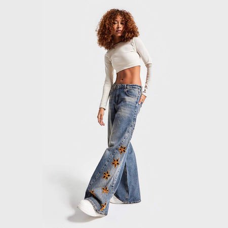 Parker Embroidered Flared Jeans