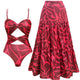 Elodie Printed Swimsuit With Skirt