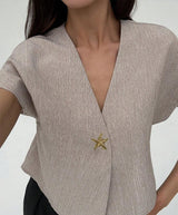 Yasmine Statement Top In Beige