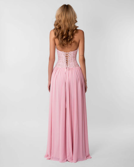 Helena Lace Corset Maxi Dress