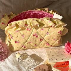 Blossie Floral Frill Makeup Pouch