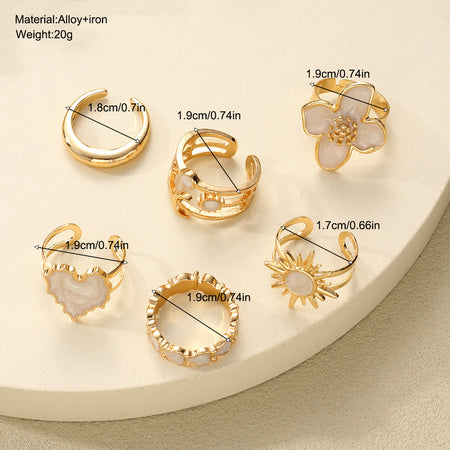Emme 6Pcs Resin Ring Set