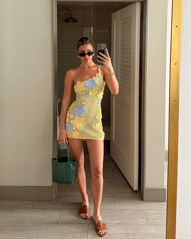 Buy Valencia Crochet Holiday Mini Dress Online in India