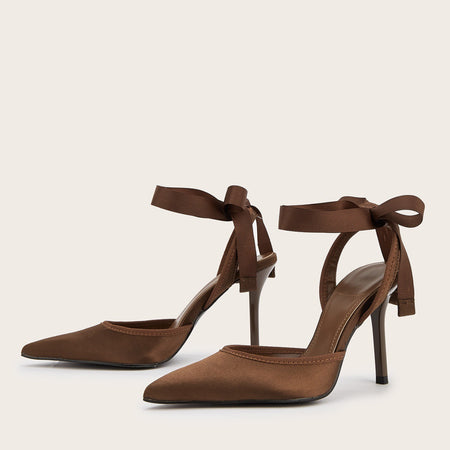 Arna Bow Closed Toe Stiletto Heels