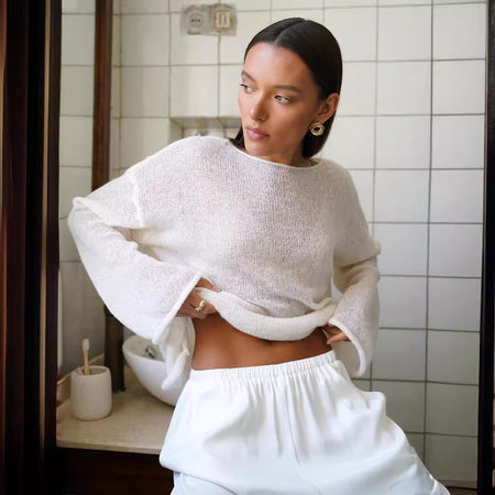 Kenza Flared Sleeve Knit Pullover