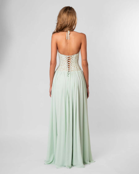 Helena Lace Corset Maxi Dress