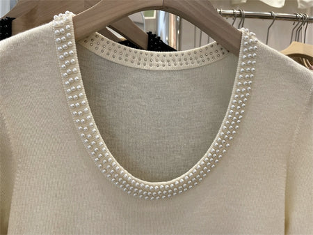 Caroline Pearl Soft Knit Pullover