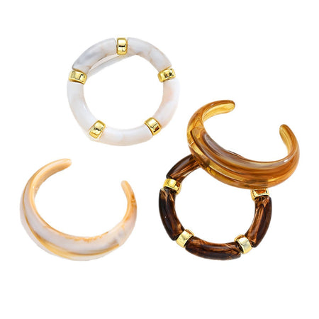 Jean 4pcs Resin Bracelet Set