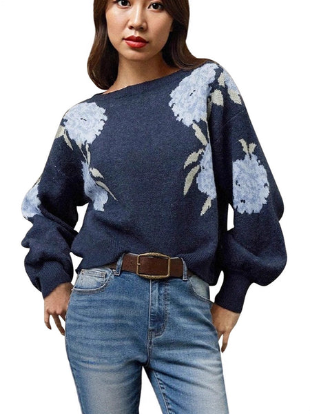 Ivano Floral Woolen Sweater