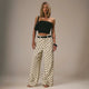 Classic Polka High Rise Straight Jeans