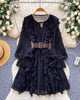 Kara Ruffle Mini Dress With Belt
