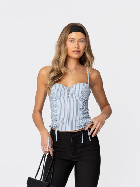 Avni Stripe Corset Top