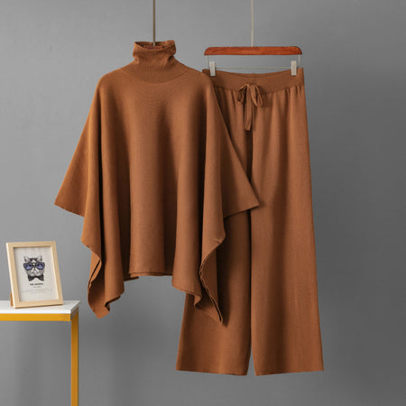 Natalia Luxe Winter Coord Set In Rust