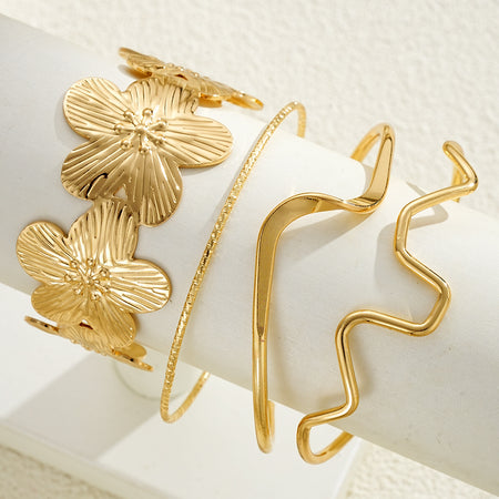 Effie 4Pcs Flower Bracelet Set
