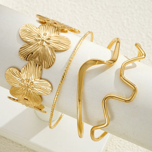 Effie 4Pcs Flower Bracelet Set