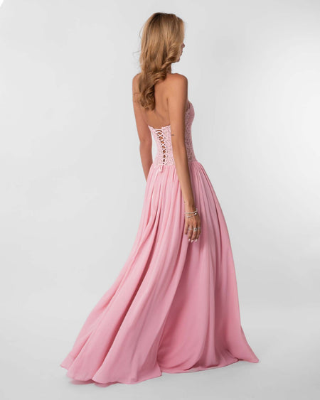 Helena Lace Corset Maxi Dress