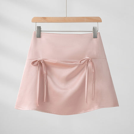 Greta Bow Satin Mini Skorts