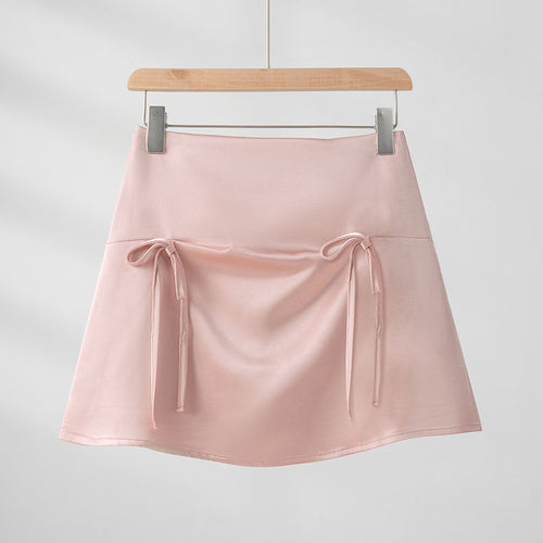 Greta Bow Satin Mini Skorts