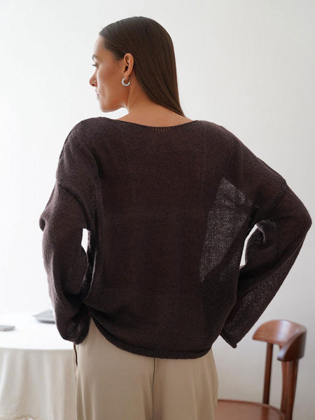 Kenza Flared Sleeve Knit Pullover