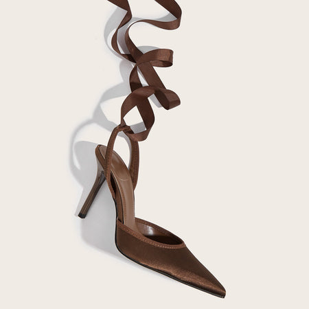 Arna Bow Closed Toe Stiletto Heels