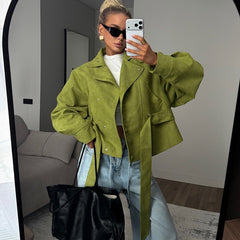 Holt Suede Coat With Belt
