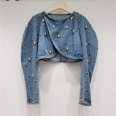 Yasmin Embellished Denim Blouse