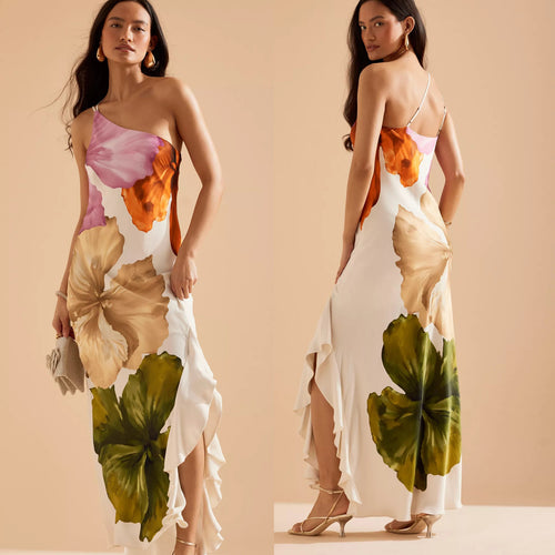 Patrice Printed Ruffle Maxi Dress