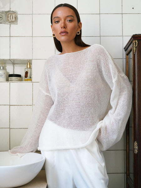 Kenza Flared Sleeve Knit Pullover