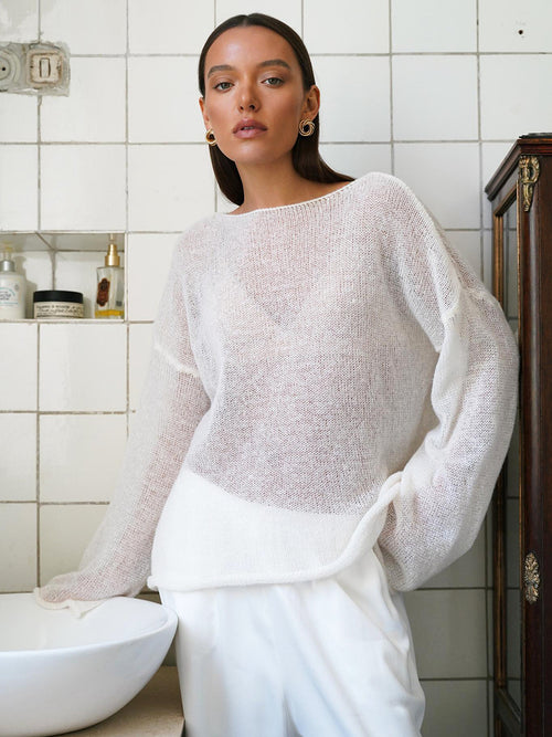 Kenza Flared Sleeve Knit Pullover