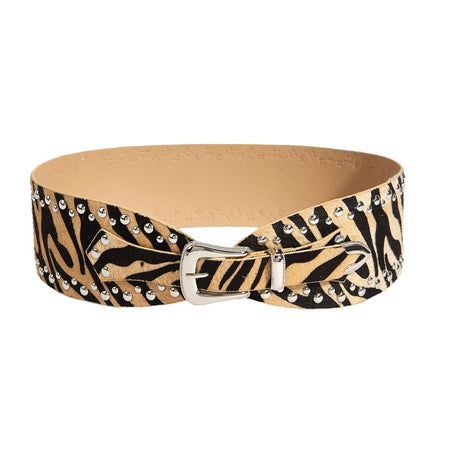 Paris Leopard Punk Rivet Belt