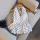 Amelia Halterneck Polka Top
