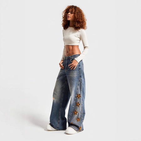 Parker Embroidered Flared Jeans